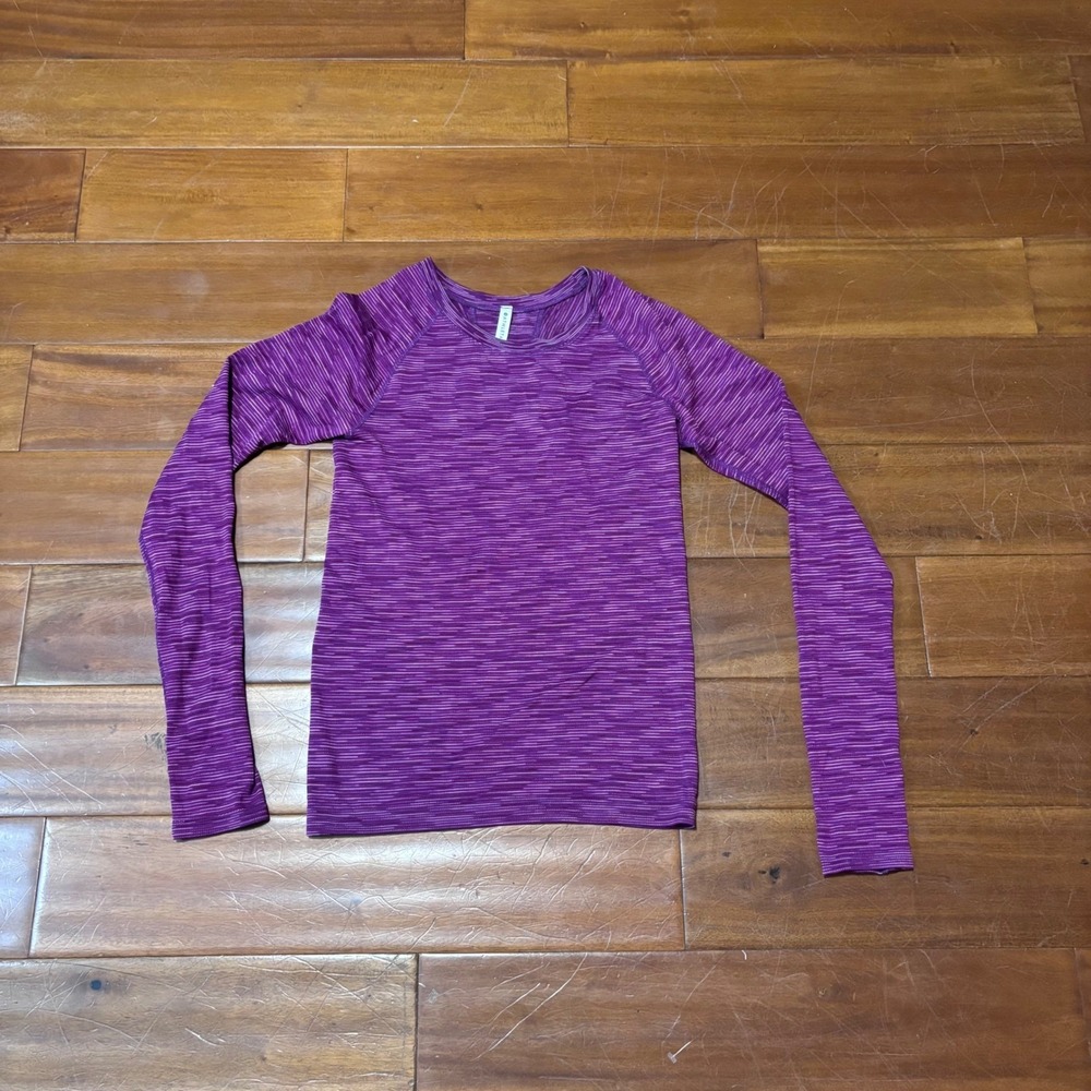 Athleta Momentum Seamless Top|Workout| Purple Spacedye‎ Long Sleeve|Sz Sm